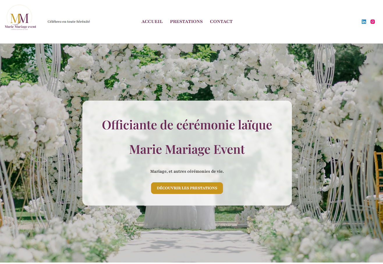 Aperçu du site Marie Mariage Event